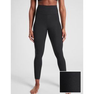 ATHLETA Synergy Rib 7/8 Tight Black {RR40}